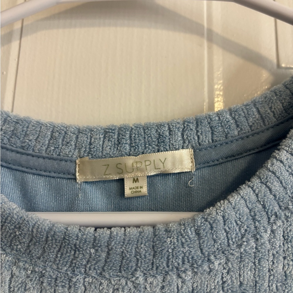 Z Supply Light Blue Ribbed Tank Top - Picture 2 of 3